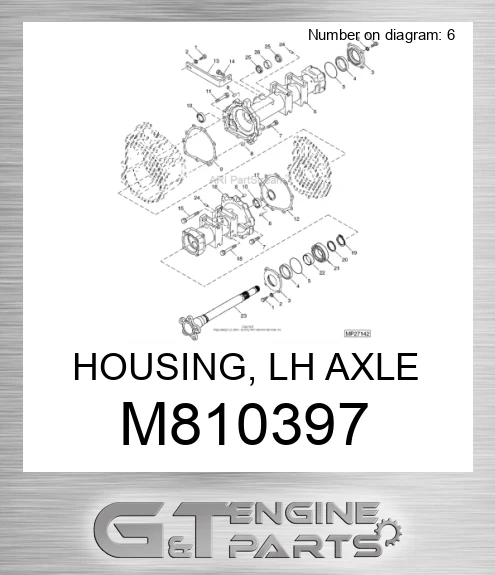 M810397 HOUSING, LH AXLE