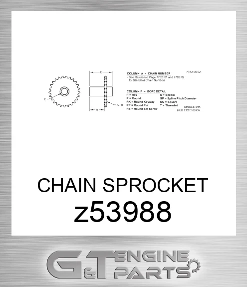 Z53988 CHAIN SPROCKET