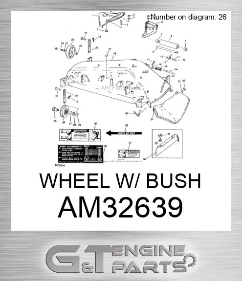 AM32639 WHEEL W/ BUSH