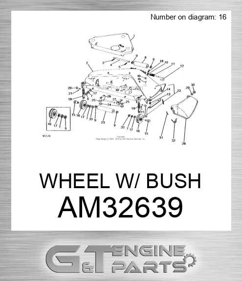 AM32639 WHEEL W/ BUSH