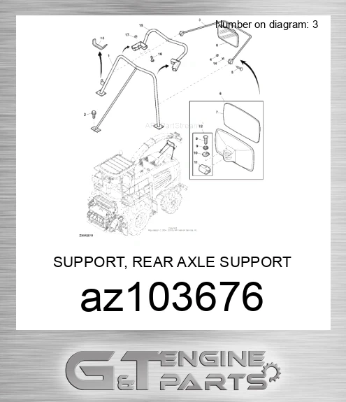 AZ103676 SUPPORT, REAR AXLE SUPPORT