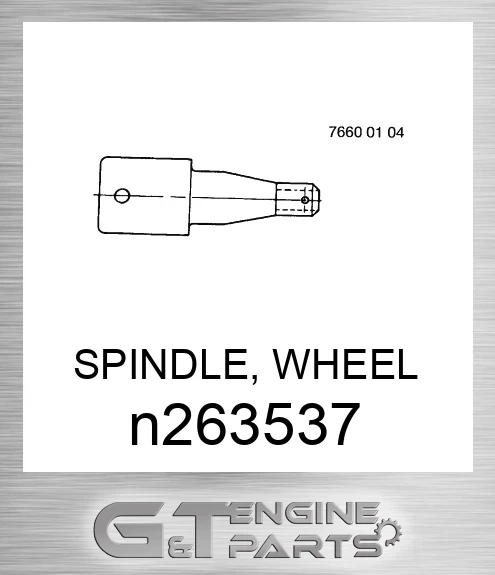 N263537 SPINDLE, WHEEL