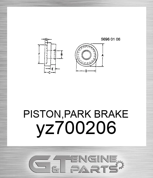 YZ700206 PISTON,PARK BRAKE