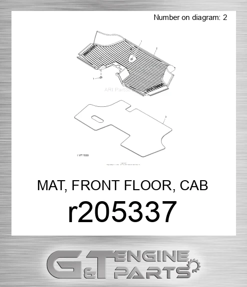 R205337 MAT, FRONT FLOOR, CAB