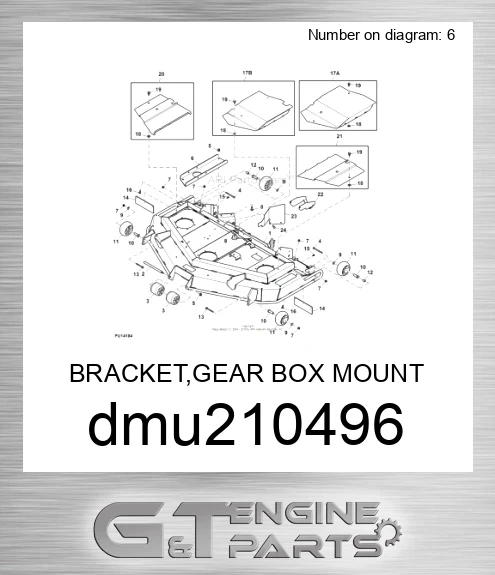 DMU210496 BRACKET,GEAR BOX MOUNT