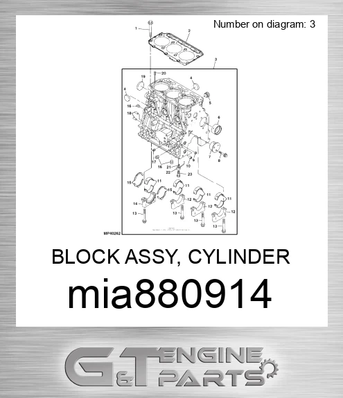 MIA880914 BLOCK ASSY, CYLINDER
