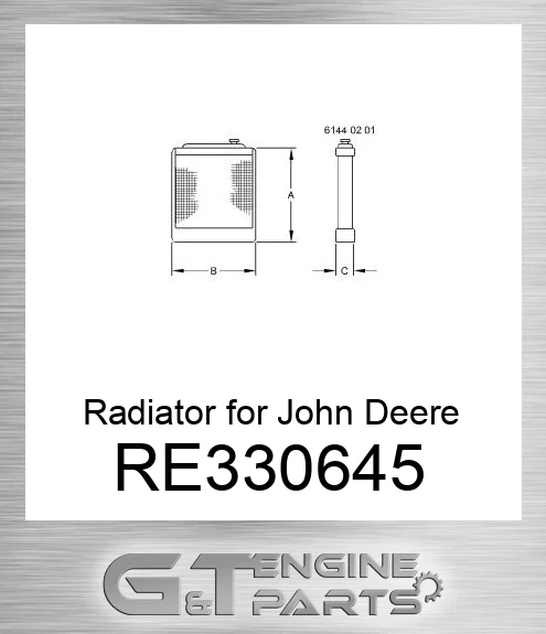 RE330645 Radiator for Tractor,