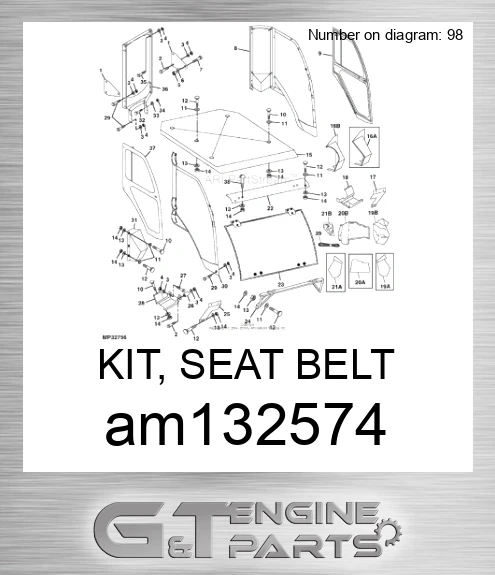 AM132574 KIT, SEAT BELT