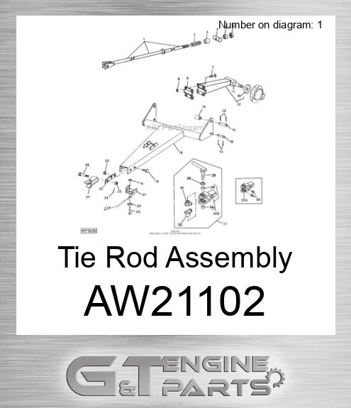 AW21102 Tie Rod Assembly