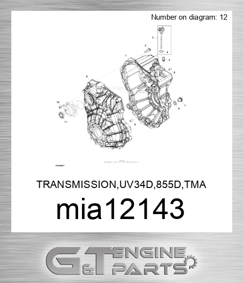 MIA12143 TRANSMISSION,UV34D,855D,TMA