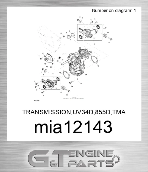 MIA12143 TRANSMISSION,UV34D,855D,TMA