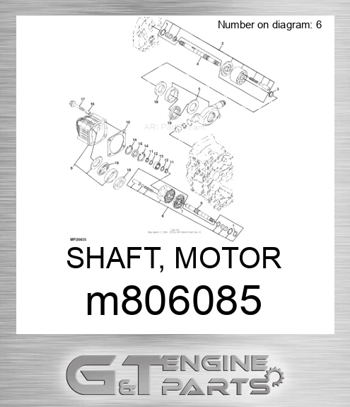 M806085 SHAFT, MOTOR