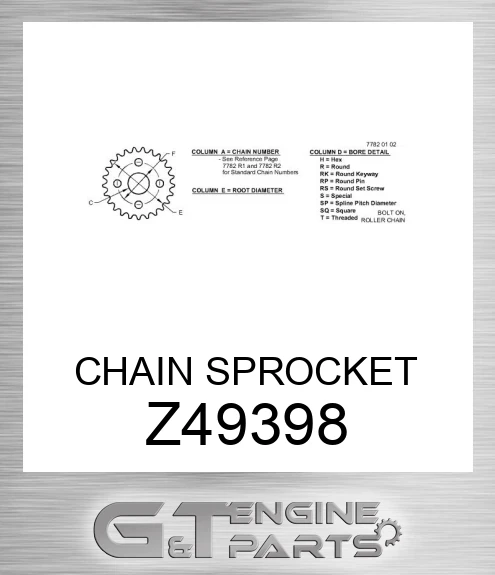 Z49398 CHAIN SPROCKET