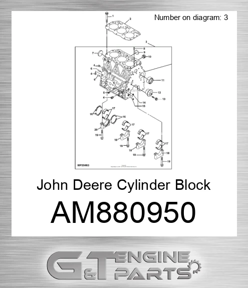 AM880950 BLOCK, CYLINDER ASSY