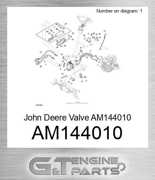 AM144010 John Deere Valve AM144010