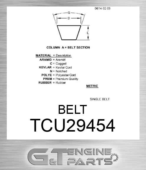 TCU29454 BELT