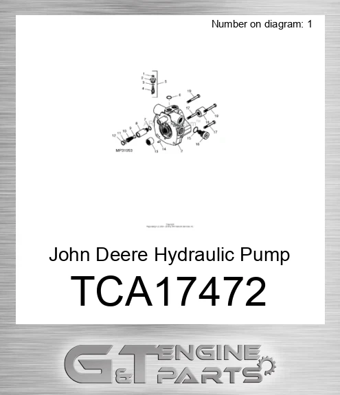 TCA17472 John Deere Hydraulic Pump TCA17472