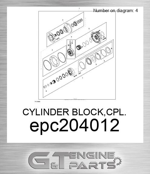 EPC204012 CYLINDER BLOCK,CPL.