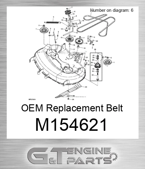 John deere belt m154621 best sale