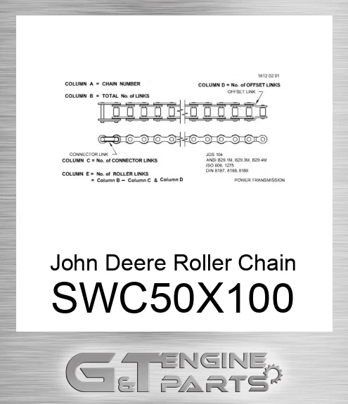 SWC50X100 John Deere Roller Chain SWC50X100