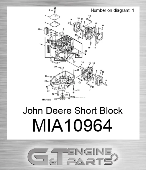 MIA10964 Short Block Assembly