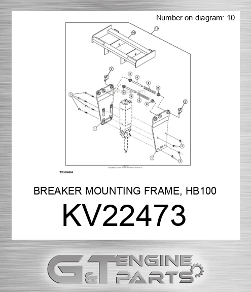 KV22473 BREAKER MOUNTING FRAME, HB100