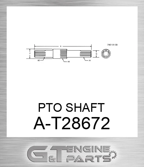 A-T28672 PTO SHAFT