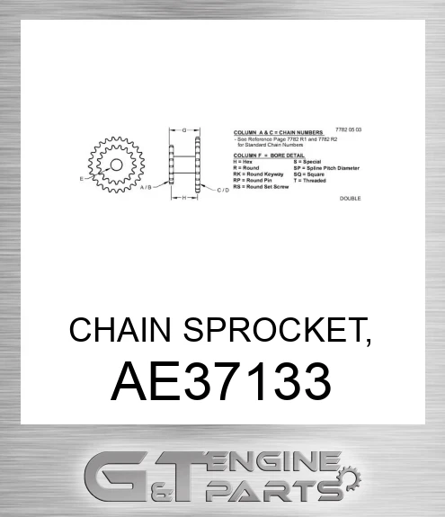 AE37133 CHAIN SPROCKET,
