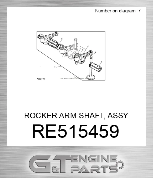 RE515459 ROCKER ARM SHAFT, ASSY