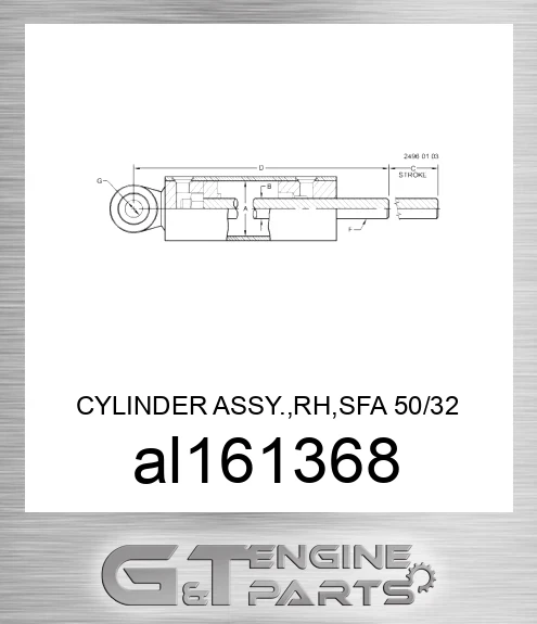 AL161368 CYLINDER ASSY.,RH,SFA 50/32 115