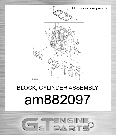 AM882097 BLOCK, CYLINDER ASSEMBLY