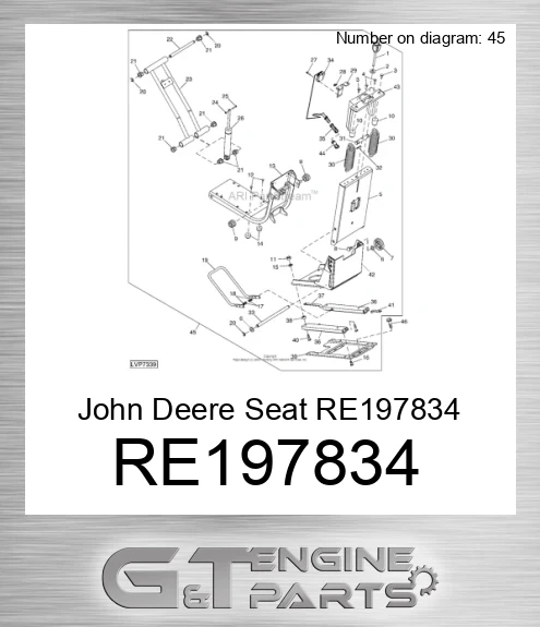 RE197834 John Deere Seat RE197834