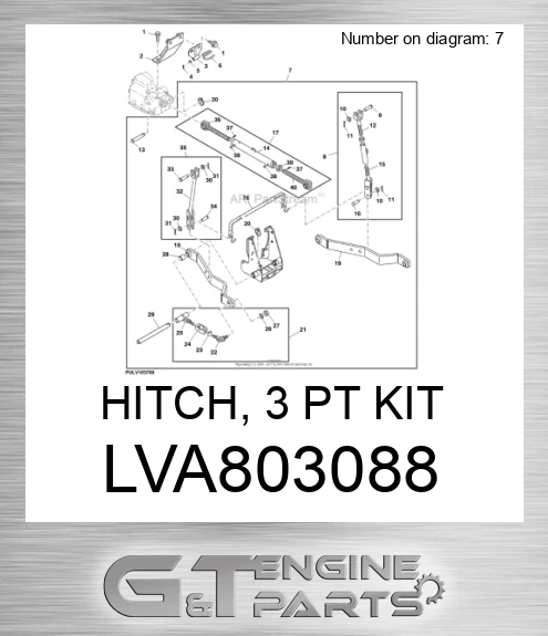 LVA803088 HITCH, 3 PT KIT