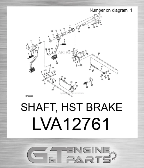LVA12761 SHAFT, HST BRAKE