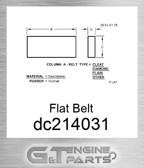 DC214031 Flat Belt