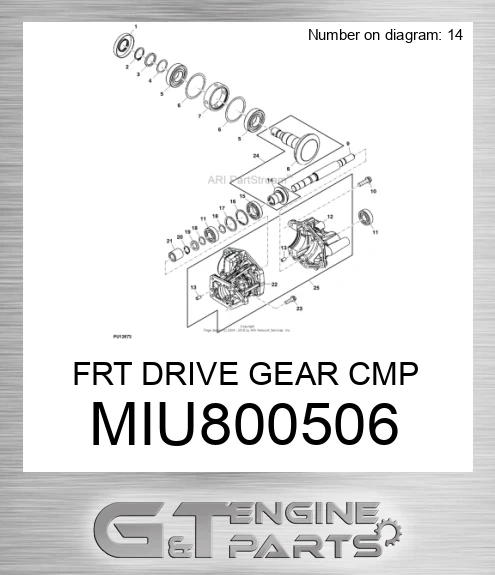 MIU800506 FRT DRIVE GEAR CMP