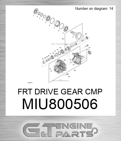 MIU800506 FRT DRIVE GEAR CMP