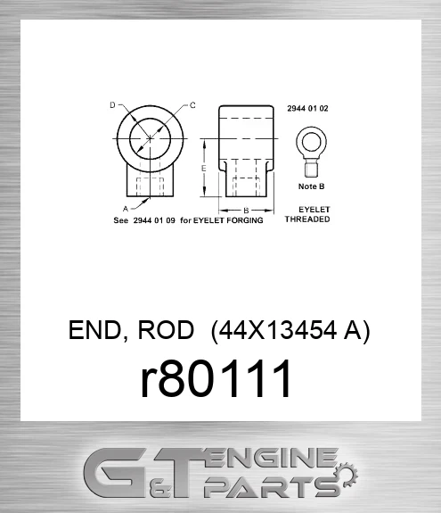 R80111 END, ROD 44X13454 A