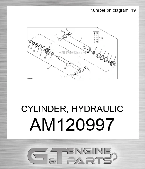 AM120997 CYLINDER, HYDRAULIC