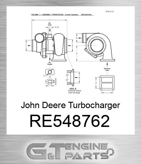 RE548762 Turbocharger