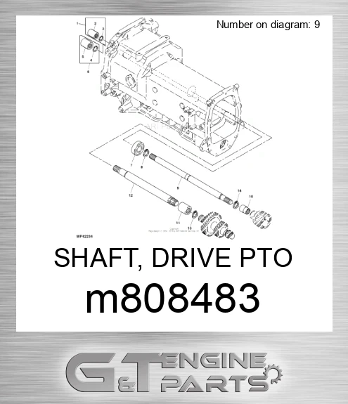 M808483 SHAFT, DRIVE PTO