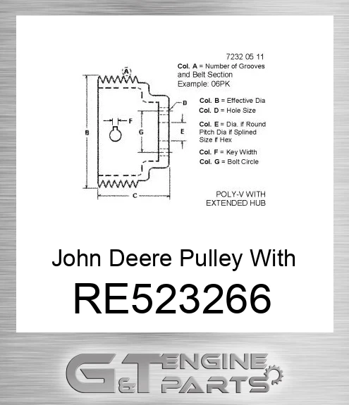 RE523266 John Deere Pulley With Dampener RE523266