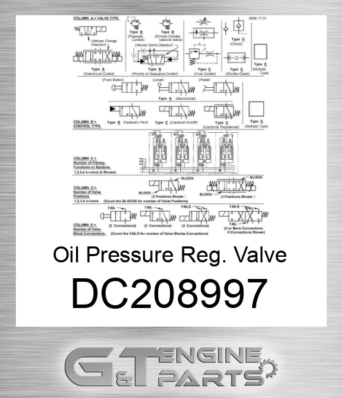 DC208997 Oil Pressure Reg. Valve