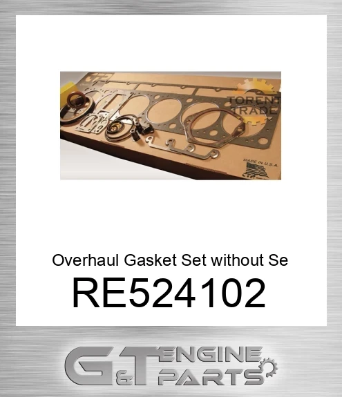 RE524102 Overhaul Gasket Set without Seals for John Deere Tractor, RE524102  made to fit John Deere | Price: $123.81.