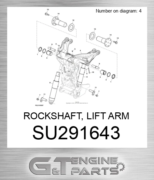 SU291643 ROCKSHAFT, LIFT ARM