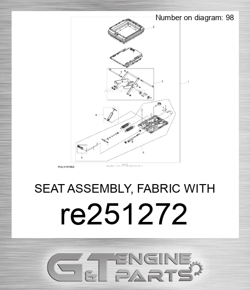 RE251272 SEAT ASSEMBLY, FABRIC WITH MECHANIC