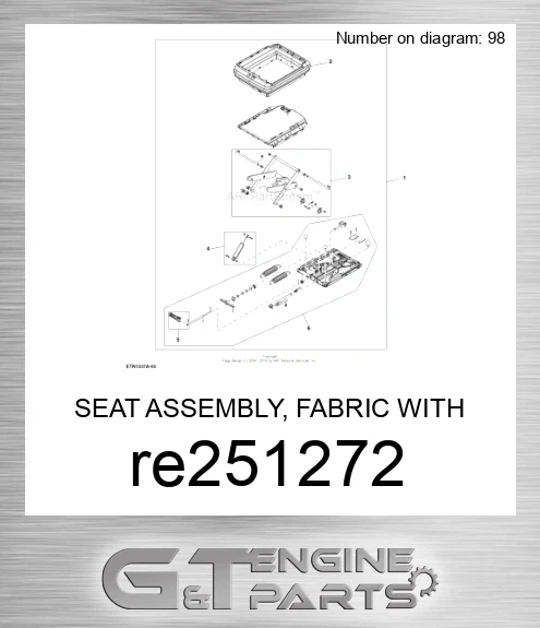 RE251272 SEAT ASSEMBLY, FABRIC WITH MECHANIC