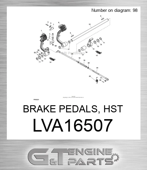 LVA16507 BRAKE PEDALS, HST