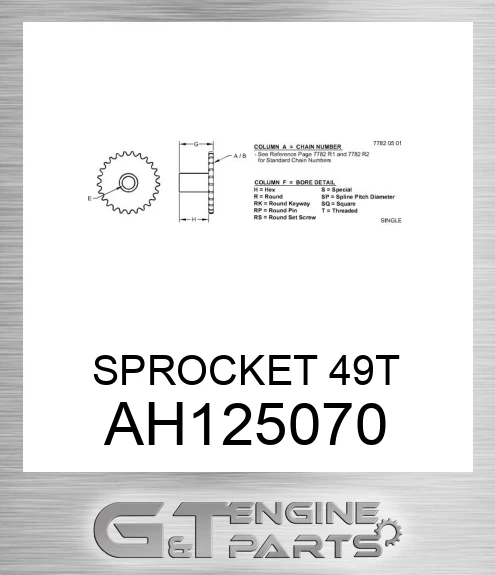 AH125070 SPROCKET 49T