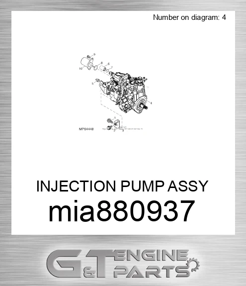 MIA880937 INJECTION PUMP ASSY